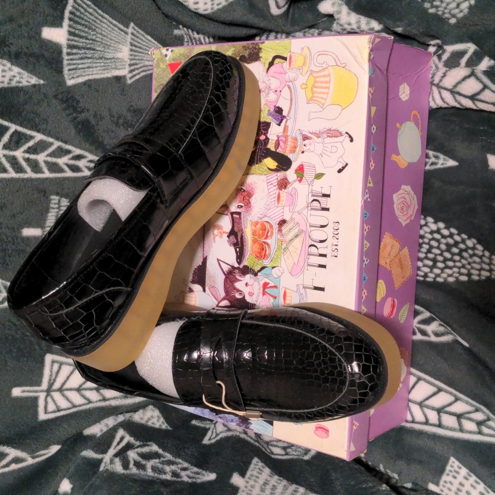 FTROUPE Women's Platform Loafers